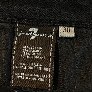 7 For All Man Kind Women's Black High Waist Bootcut Denim Jeans‎ Sz 30